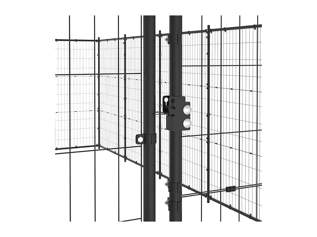 Chenil extérieur cage enclos 1210 x 660 x 180 cm 02_0000387
