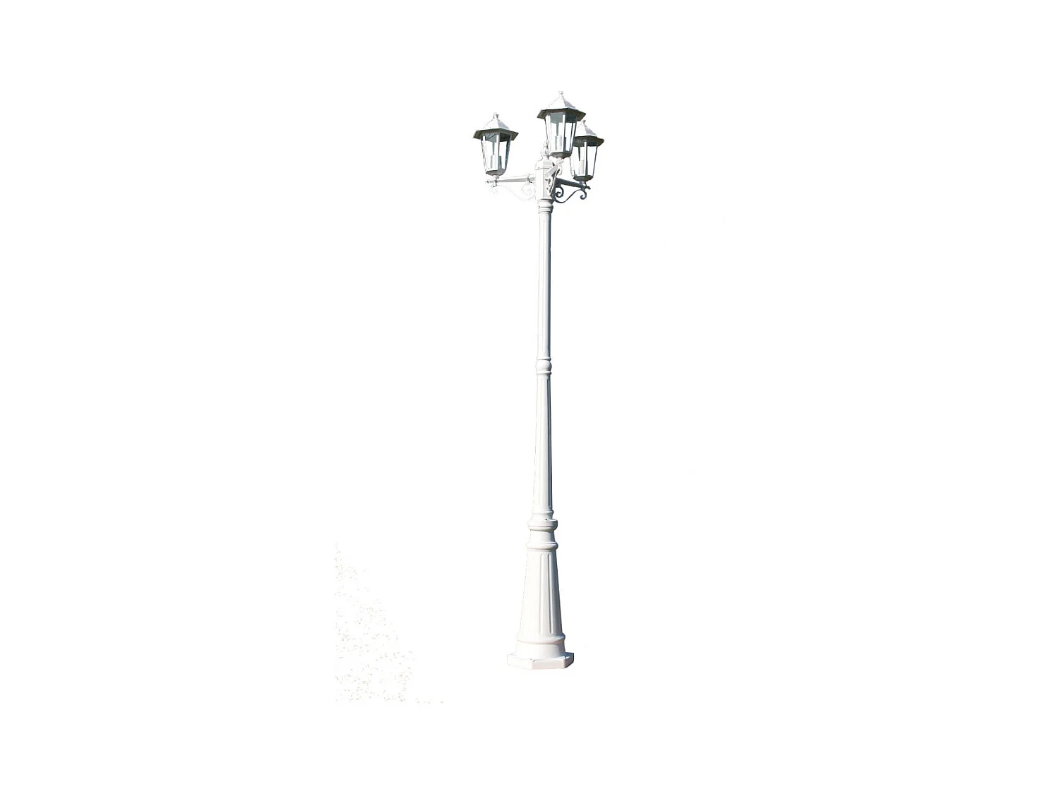 Lampada da terra tripla bianca per esterni 215 cm illuminazione decorativa 2402083