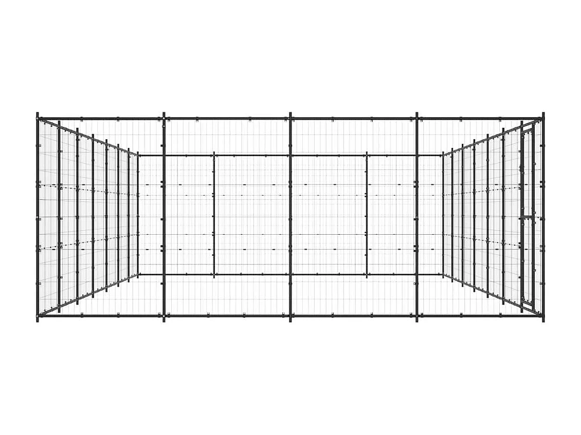 Canil externo para animais cercado para animais de estimação parque para cães aço 3388 m² 02_0000370