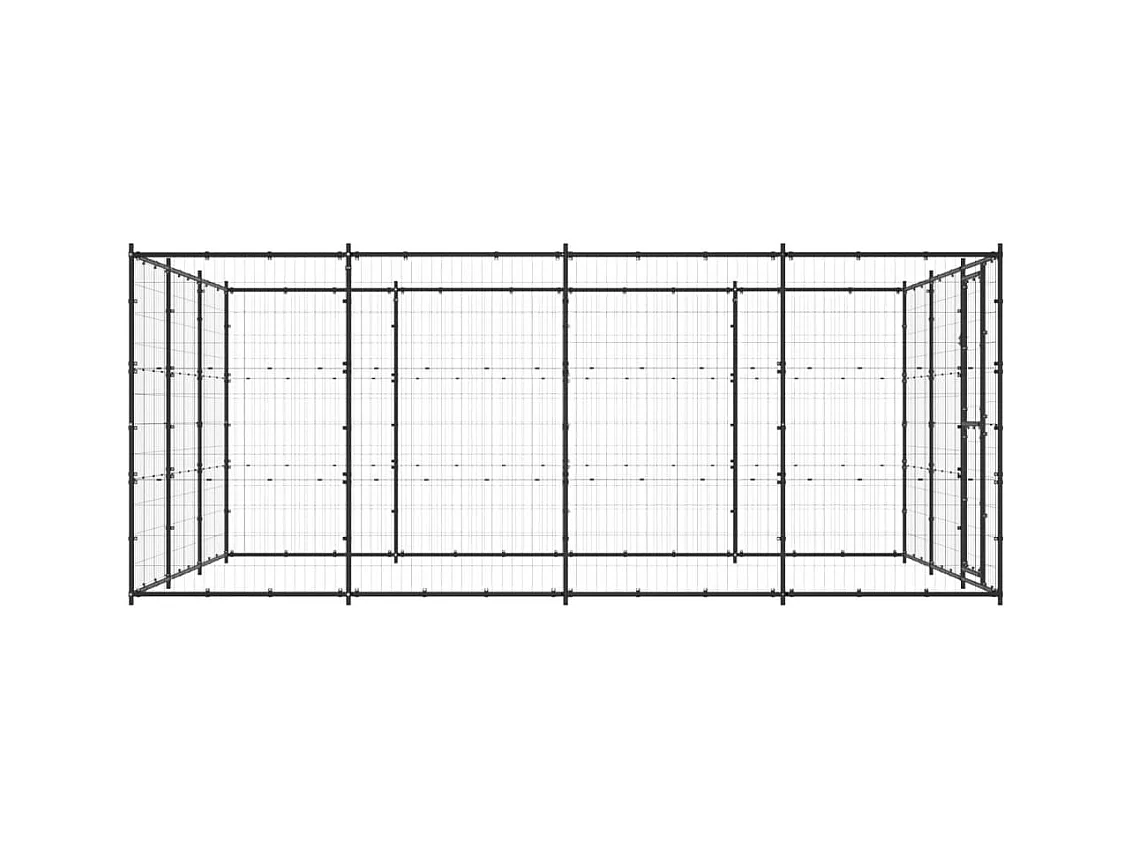 Chenil extérieur cage enclos 330 x 440 x 180 cm 02_0000381