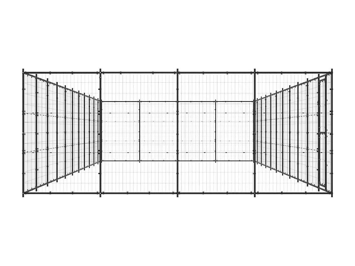 Chenil extérieur cage enclos 1210 x 440 x 180 cm 02_0000375
