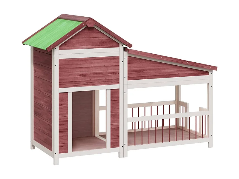 Canil Mocha 143 x 60,5 x 109 cm madeira maciça de pinho marrom 02_0041913