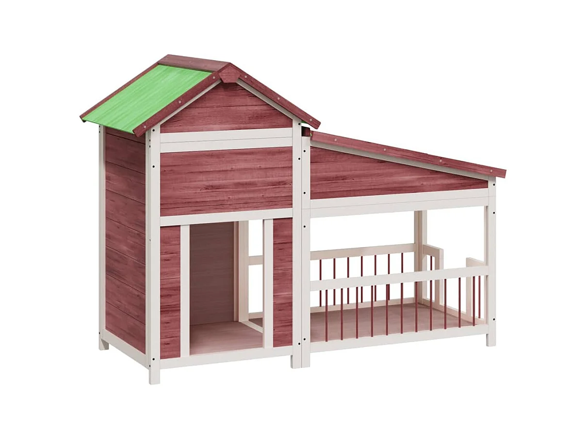 Canil Mocha 143 x 60,5 x 109 cm madeira maciça de pinho marrom 02_0041913