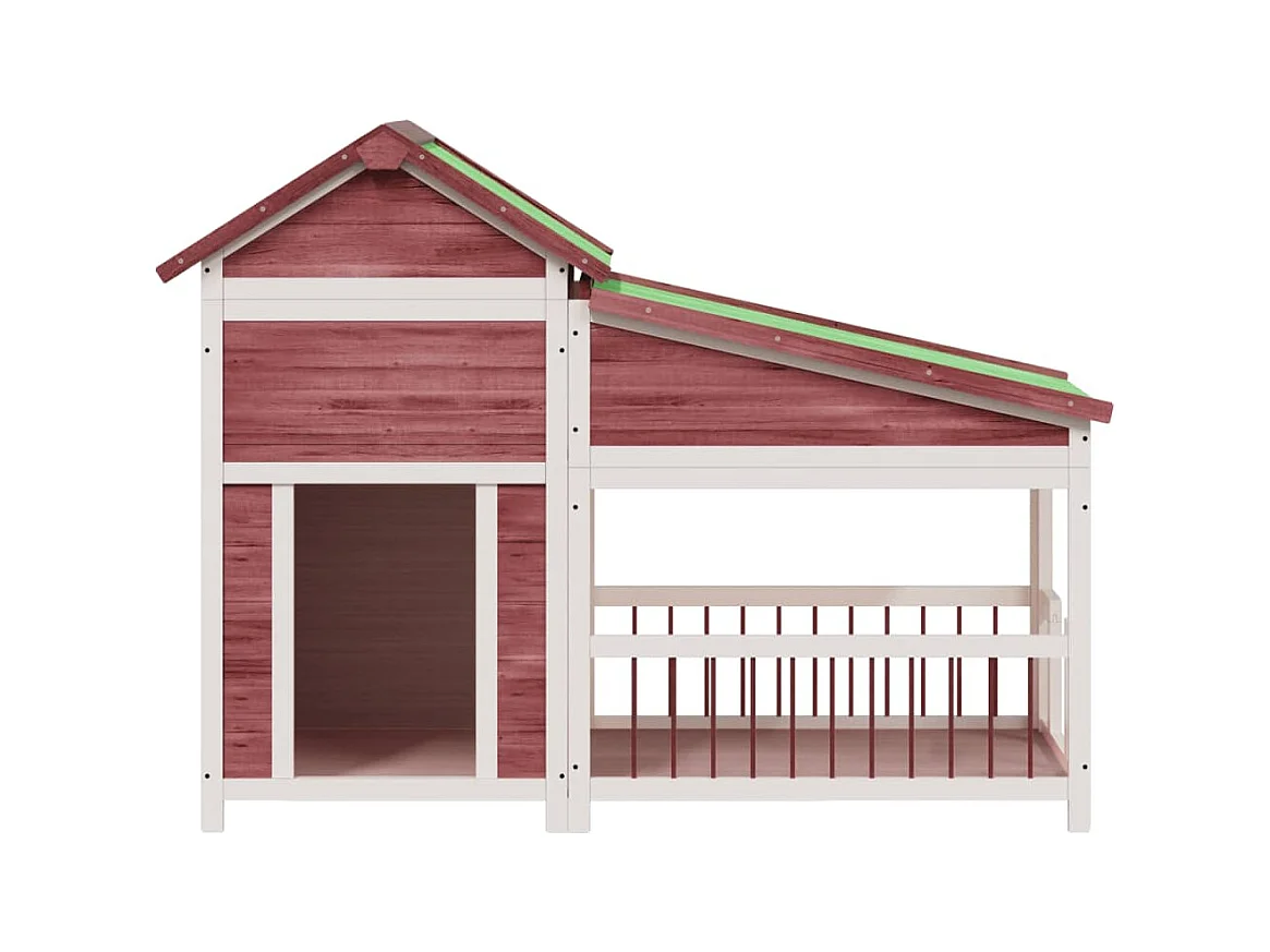 Canil Mocha 143 x 60,5 x 109 cm madeira maciça de pinho marrom 02_0041913