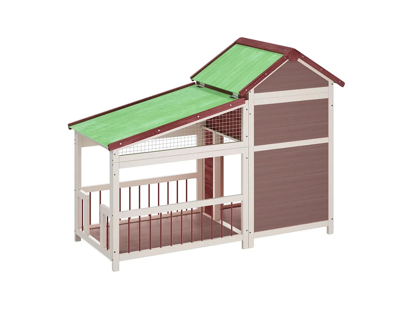 Canil Mocha 143 x 60,5 x 109 cm madeira maciça de pinho marrom 02_0041913