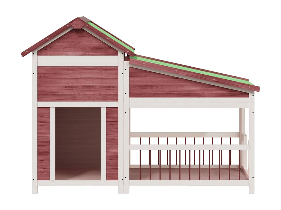 Canil Mocha 143 x 60,5 x 109 cm madeira maciça de pinho marrom 02_0041913