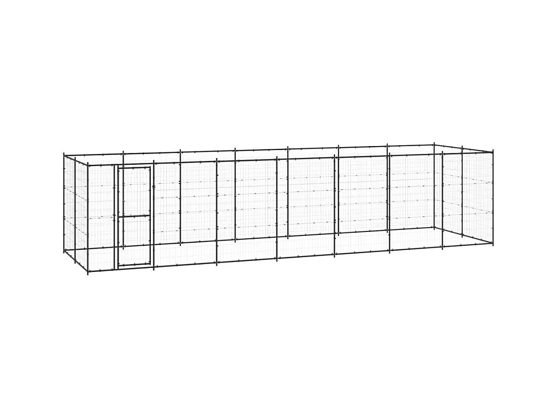 Chenil extérieur cage enclos 770 x 220 x 180 cm 02_0000383