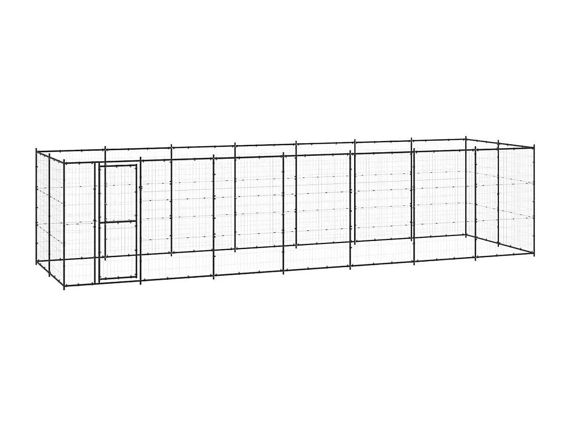 Canil externo para parque de animais gaiola para cães aço 1694 m² 02_0000383