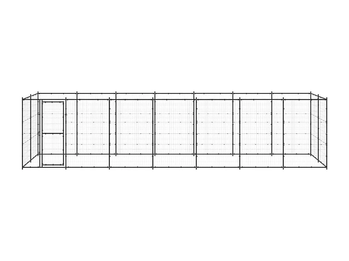 Canil externo para parque de animais gaiola para cães aço 1694 m² 02_0000383