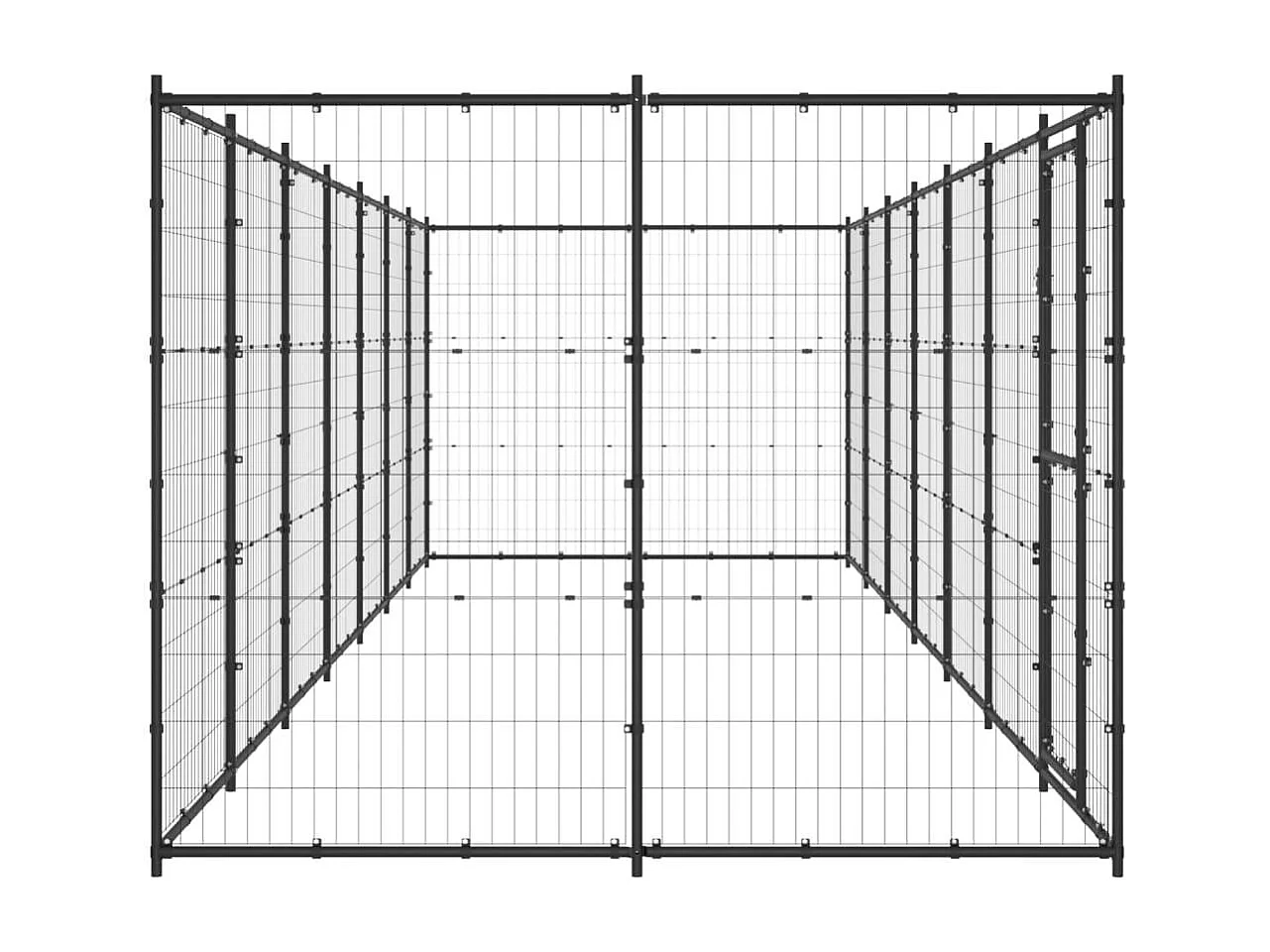 Canil externo para parque de animais gaiola para cães aço 1694 m² 02_0000383