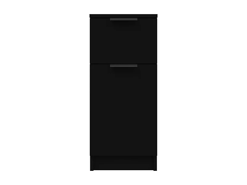 Aparador buffet cómoda armario mueble organizador cocina salón salón 30 x 30 x 70 cm madera contrachapada negra 02_0035858