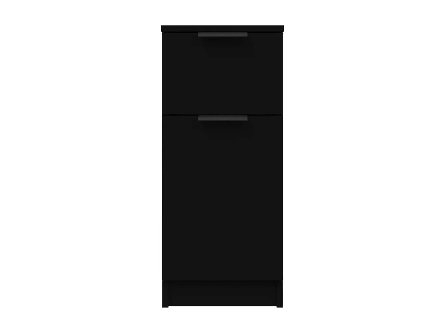 Credenza buffet cassettiera mobile contenitore organizer cucina soggiorno soggiorno 30 x 30 x 70 cm multistrato nero 02_0035858