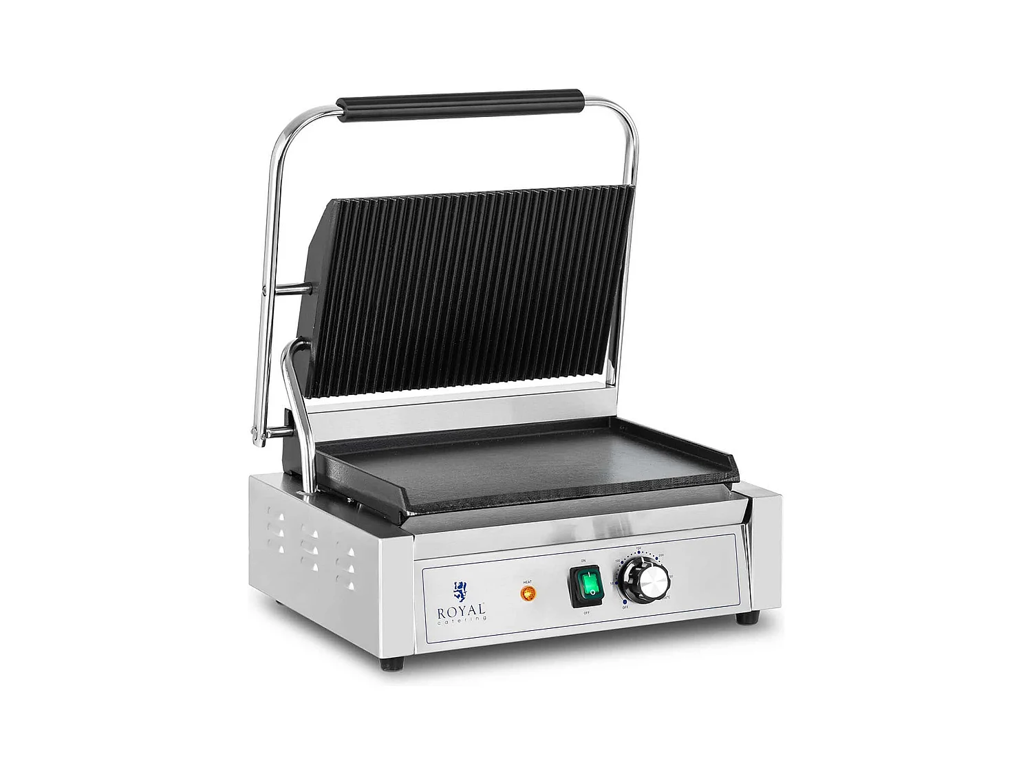 Tostiera elettrica per panini professionale plancha elettrica rigata+liscia 2.200 watt 14_0004008