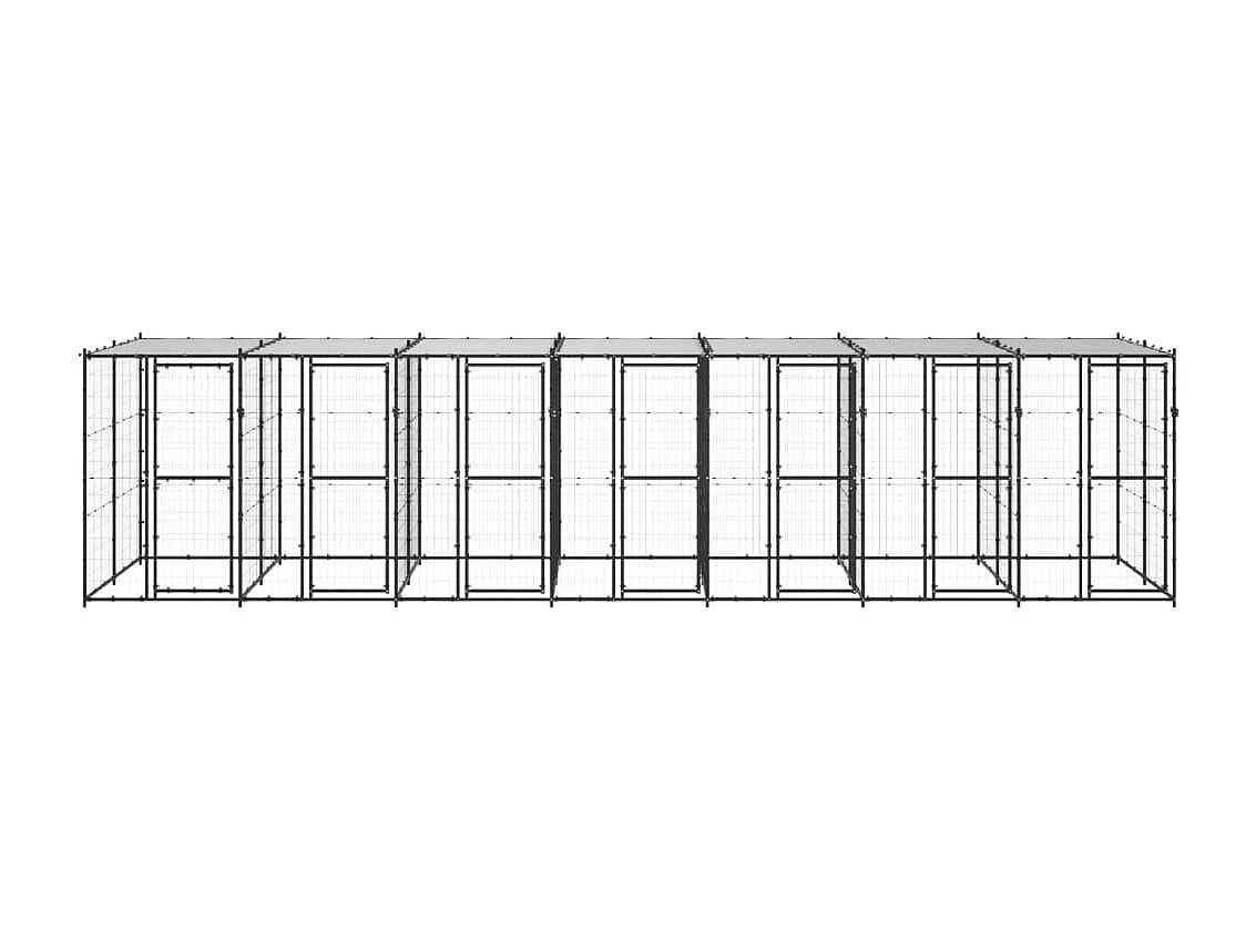 Chenil extérieur cage enclos 770 x 220 x 180 cm 02_0000392