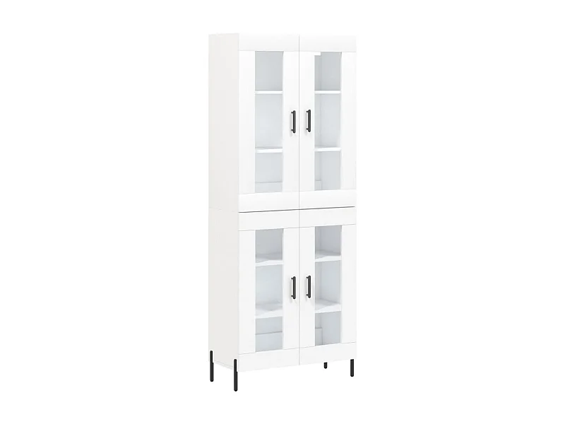 Aparador cómoda cómoda armario mueble organizador cocina salón salón alto 69,5 x 34 x 180 cm madera contrachapada blanco 02_0032637