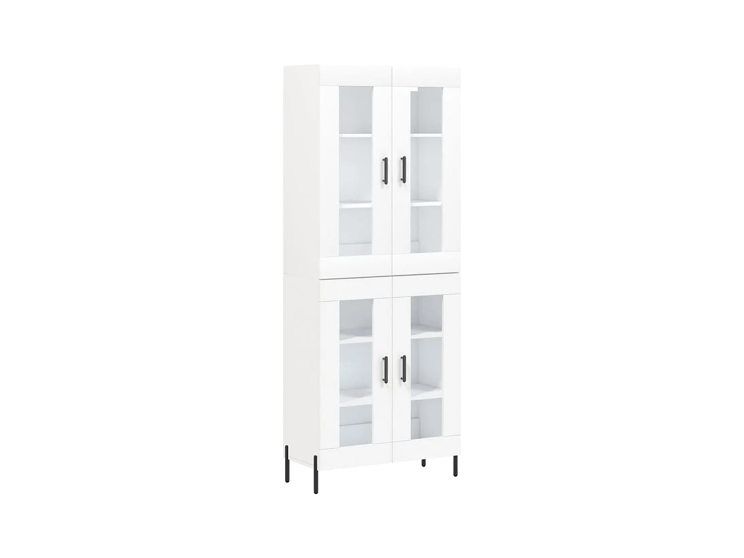 Aparador cómoda cómoda armario mueble organizador cocina salón salón alto 69,5 x 34 x 180 cm madera contrachapada blanco 02_0032637