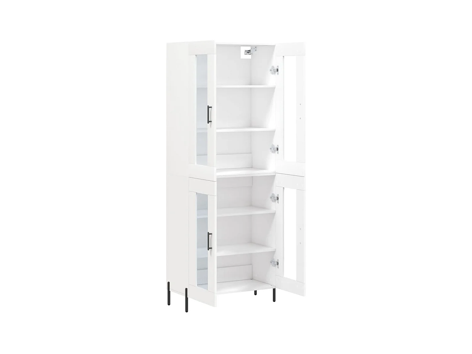 Aparador cómoda cómoda armario mueble organizador cocina salón salón alto 69,5 x 34 x 180 cm madera contrachapada blanco 02_0032637