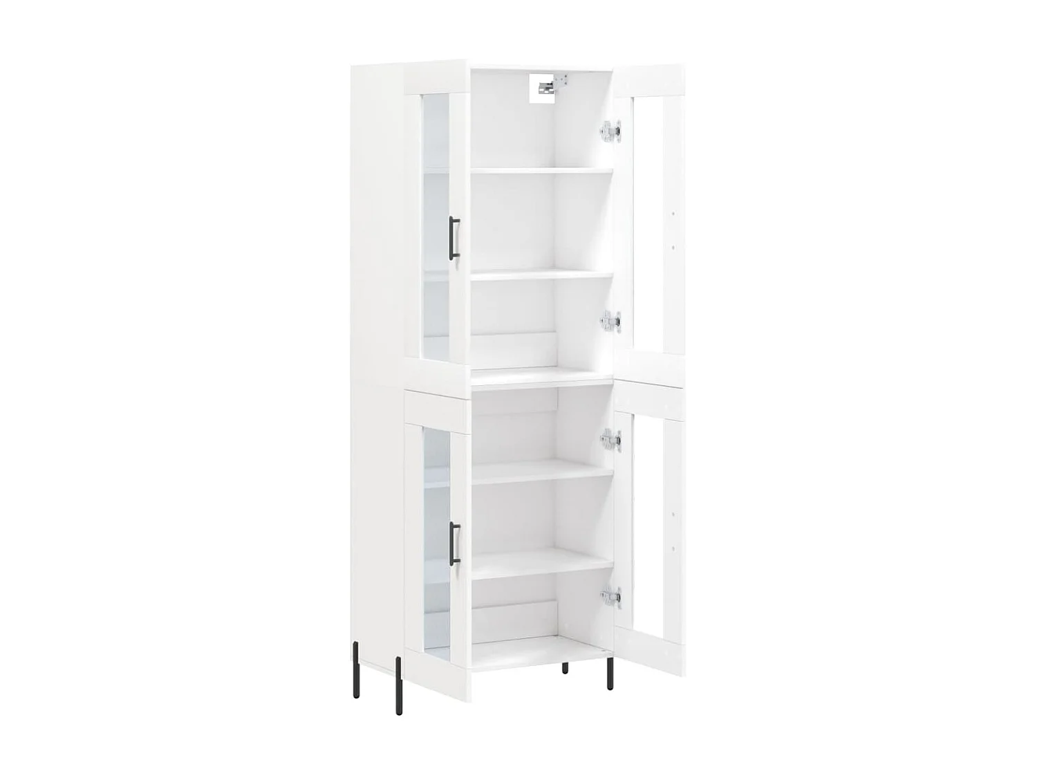 Credenza cassettiera cassettiera mobile contenitore organizer cucina soggiorno soggiorno alto 69,5 x 34 x 180 cm derivati ​​del legno bianco 02_0032637