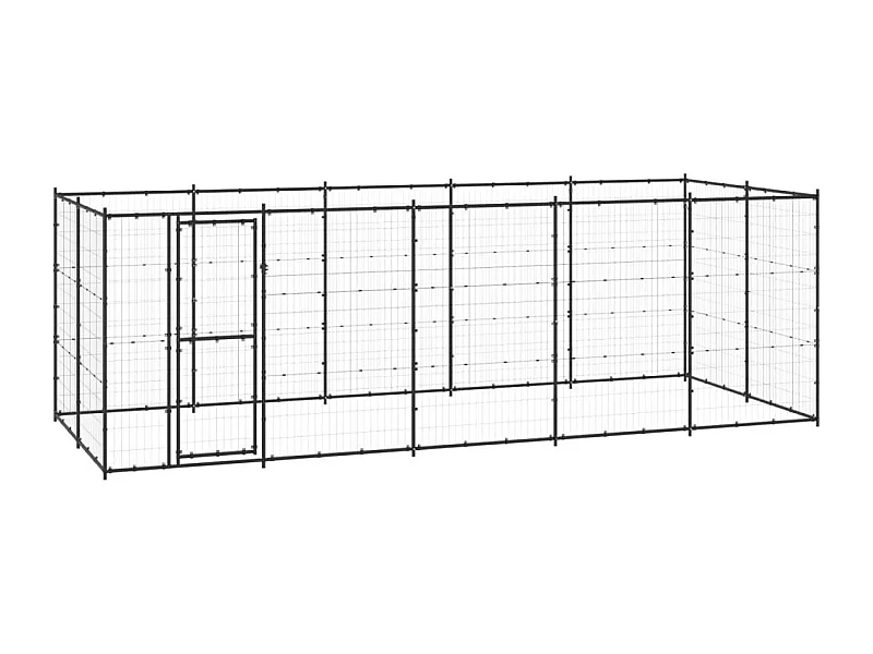 Jaula para perros de exterior recinto para animales parque para perros acero 121 m² 02_0000379