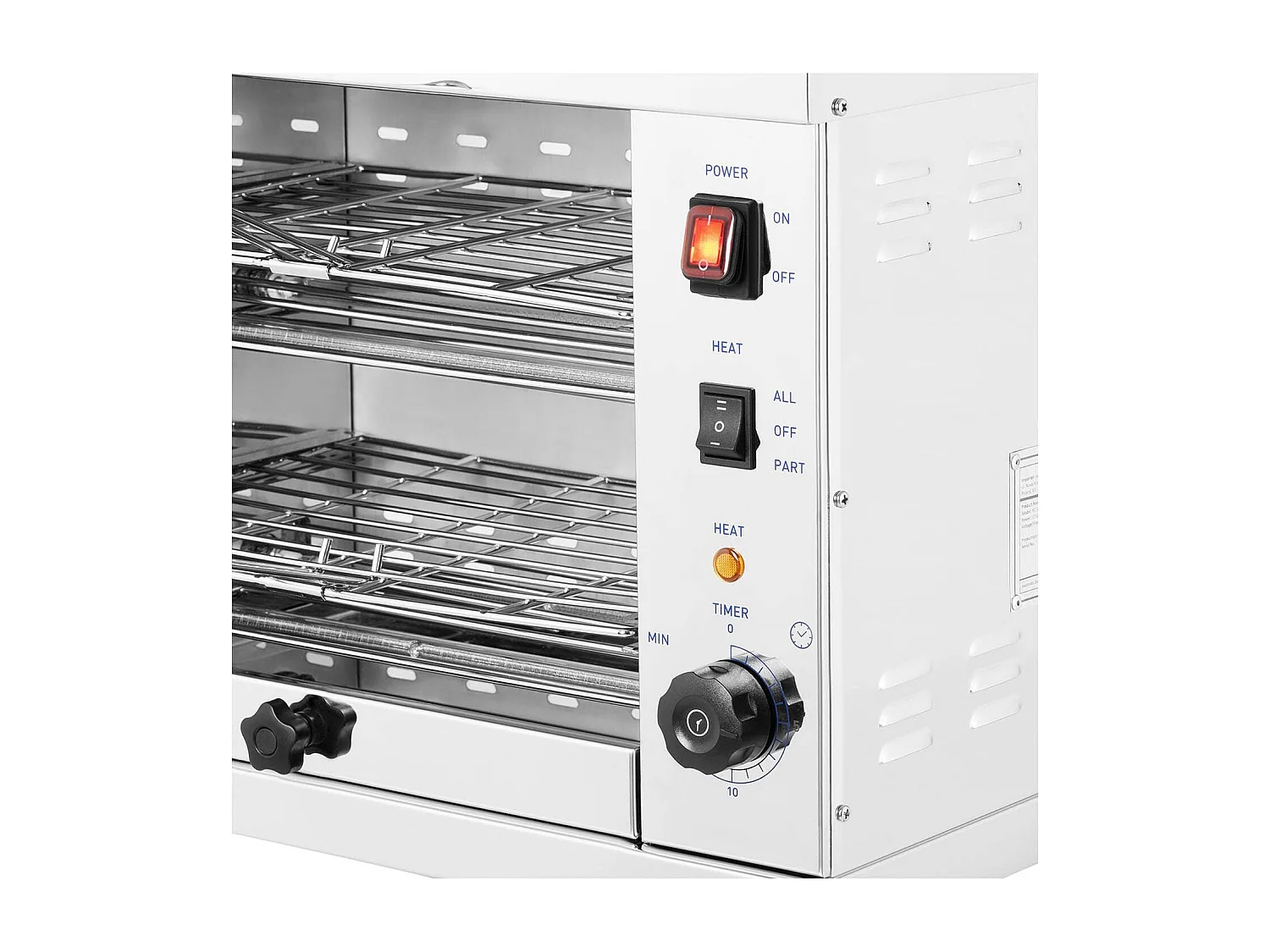 Salamandre de cuisine professionnelle argenté 26 x 50 x 39 cm 14_0004016