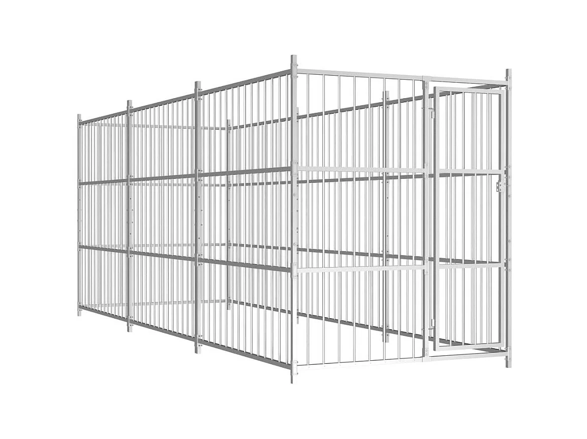 Jaula para perros de exterior para parque de mascotas 450 x 150 x 185 cm (02_0000354)