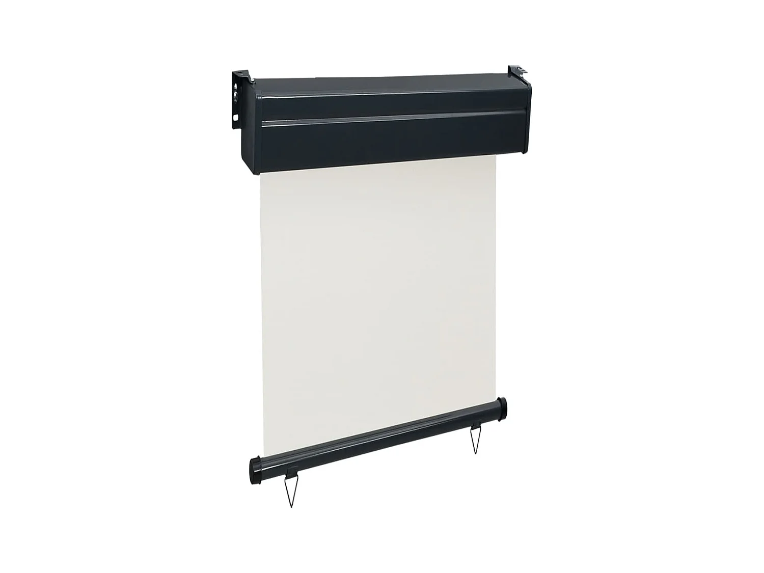 Tenda da sole parasole laterale retrattile per patio giardino terrazza balcone schermo di protezione visiva 60 x 250 cm crema 02_0007033