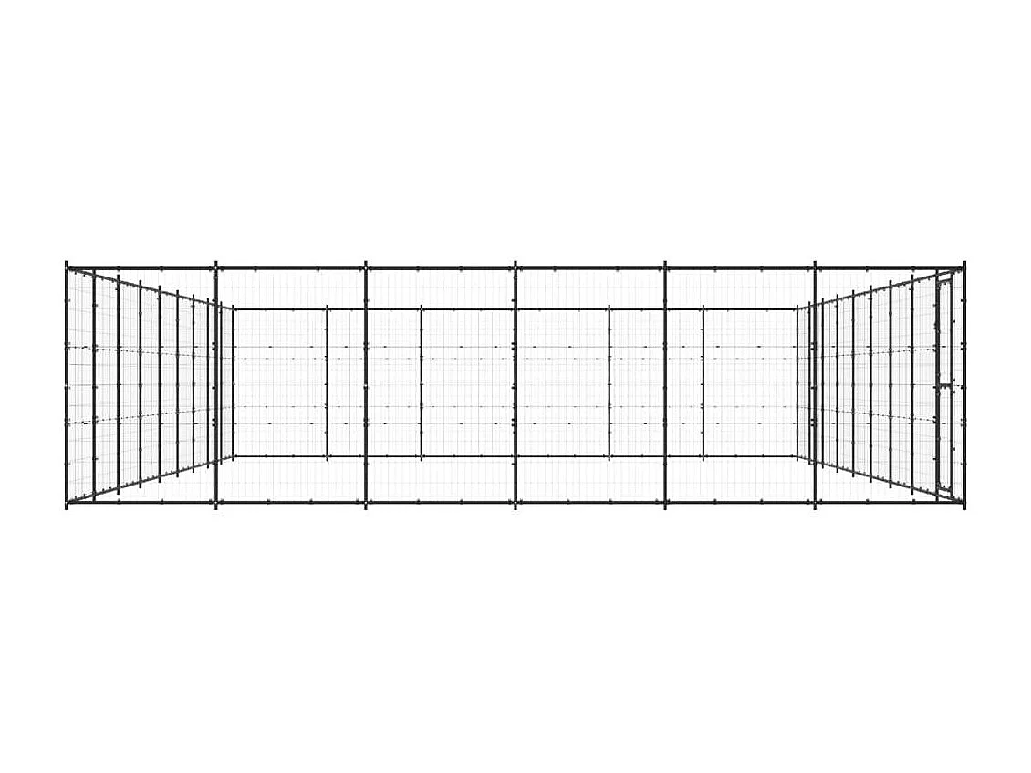 Chenil extérieur cage enclos 990 x 660 x 180 cm 02_0000376
