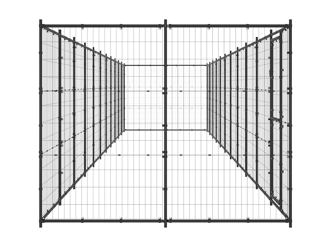 Chenil extérieur cage enclos 1210 x 220 x 180 cm 02_0000368