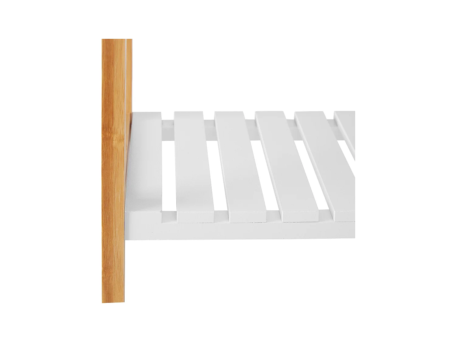 Portemanteau étagère avec banc bois blanche 70.5 x 30 x 150 cm 13_0002296