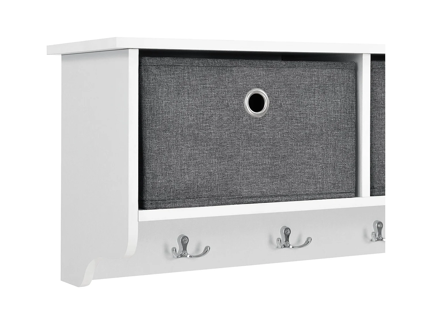 Portemanteau mural 30 x argenté 100 x 20 x 30 cm 03_0008181