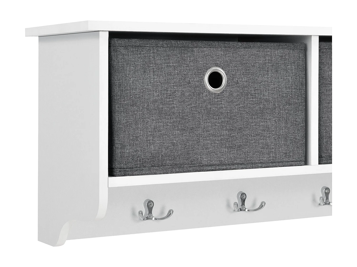 Appendiabiti da parete 30 x 100 x 20 cm bianco grigio argento 03_0008181