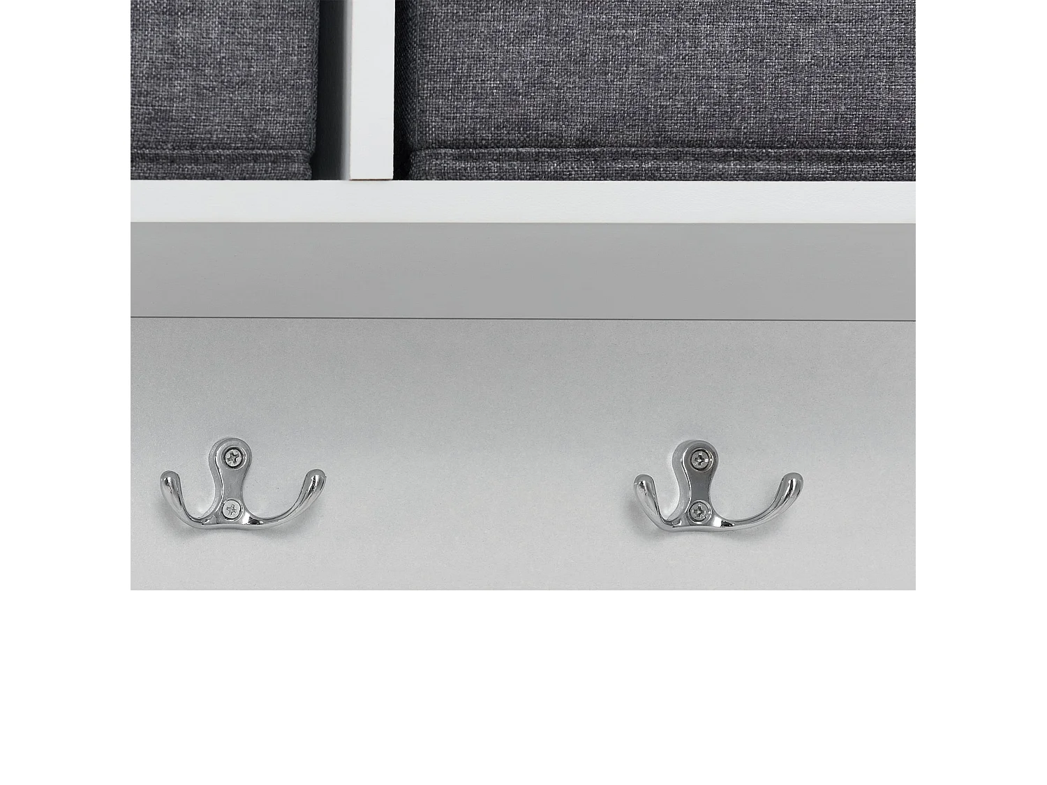Appendiabiti da parete 30 x 100 x 20 cm bianco grigio argento 03_0008181