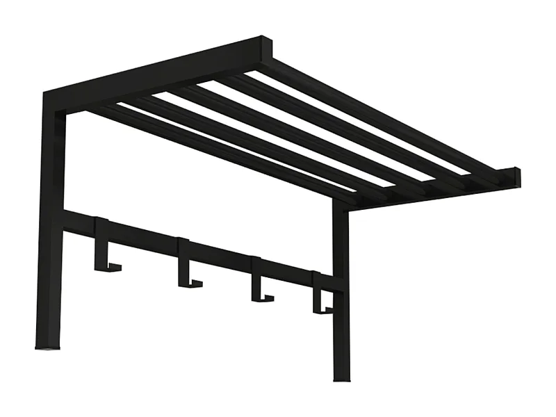 Perchero con 4 ganchos 325 x 69 x 34 cm negro 03_0008184