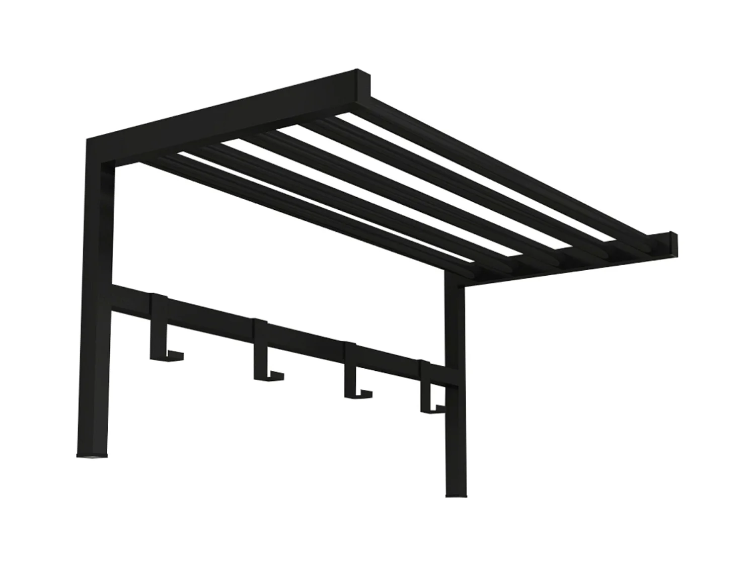 Perchero con 4 ganchos 325 x 69 x 34 cm negro 03_0008184