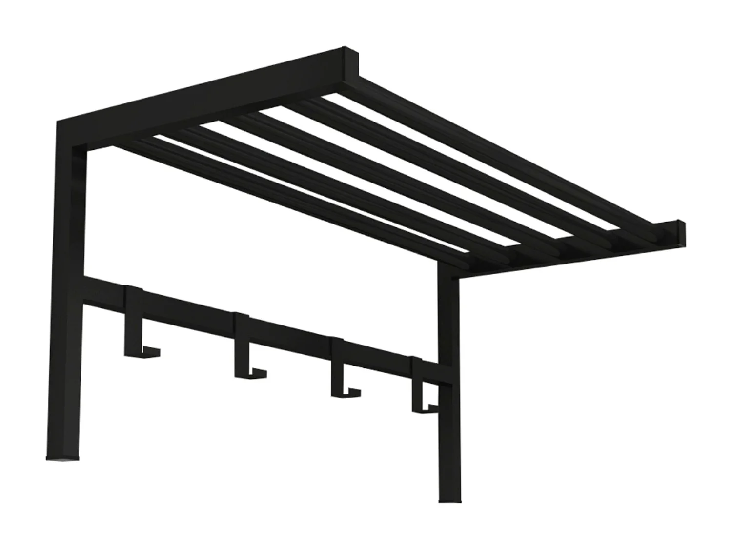 Perchero con 4 ganchos 325 x 69 x 34 cm negro 03_0008184