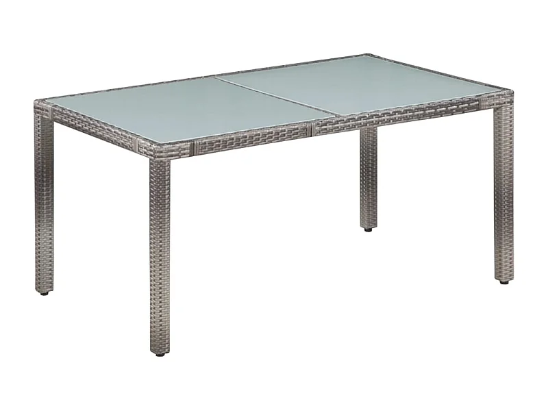 Set da pranzo con mobili da giardino 7 pezzi e cuscini in resina intrecciata grigia 02_0014819