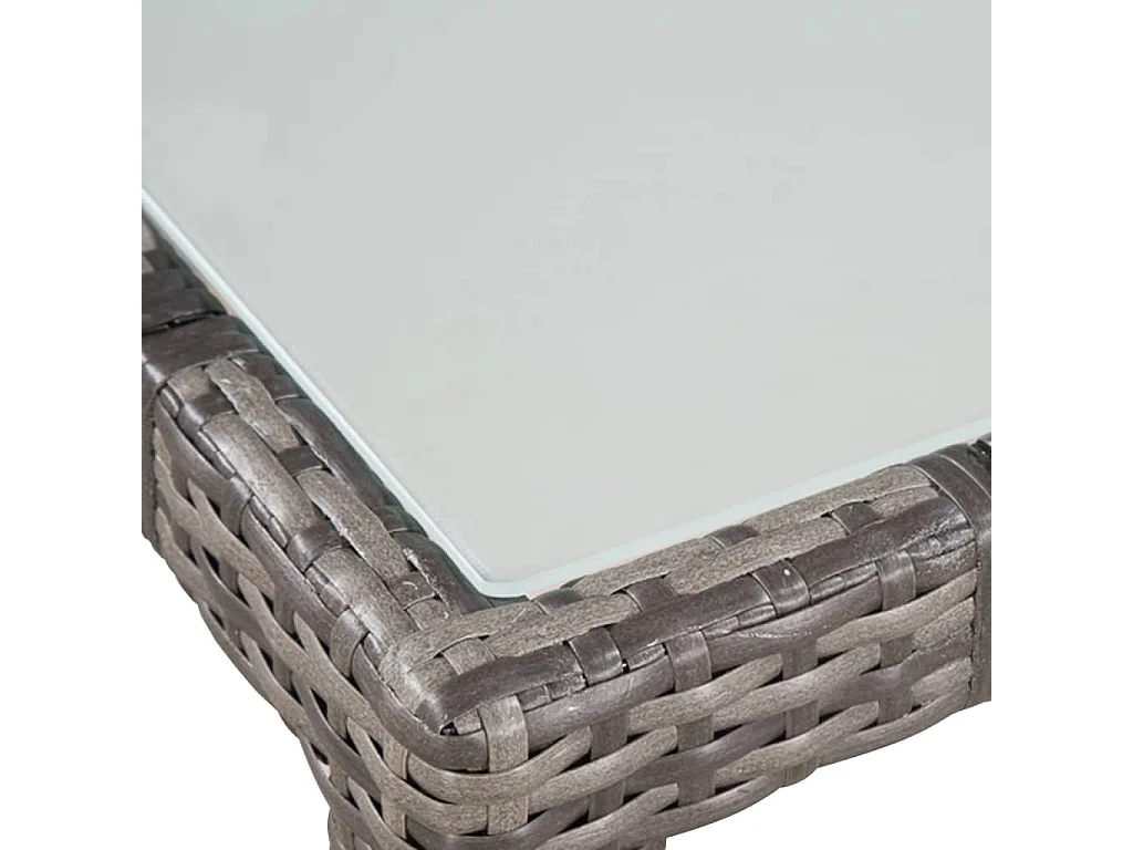 Set da pranzo con mobili da giardino 7 pezzi e cuscini in resina intrecciata grigia 02_0014819