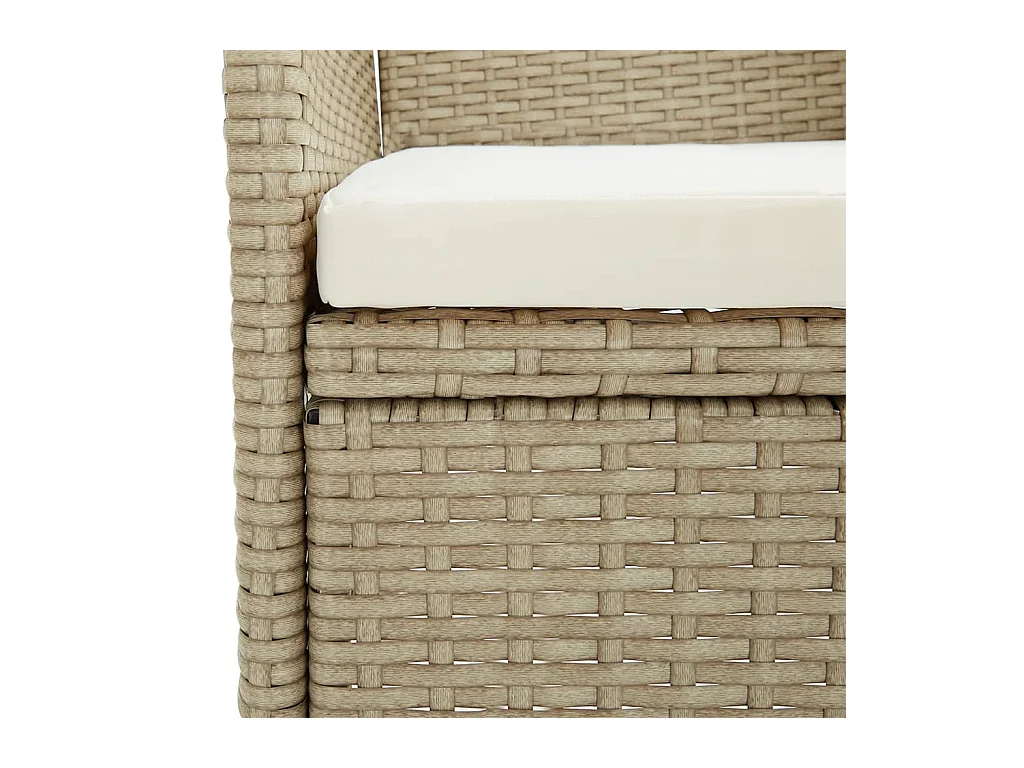 Cojines para muebles de jardín y comedor 7 piezas beige/negro 02_0014620