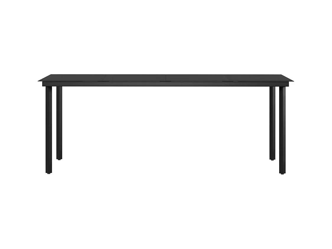 Conjunto de comedor de jardín con cojines para exterior 9 piezas marrón/negro 02_0014187