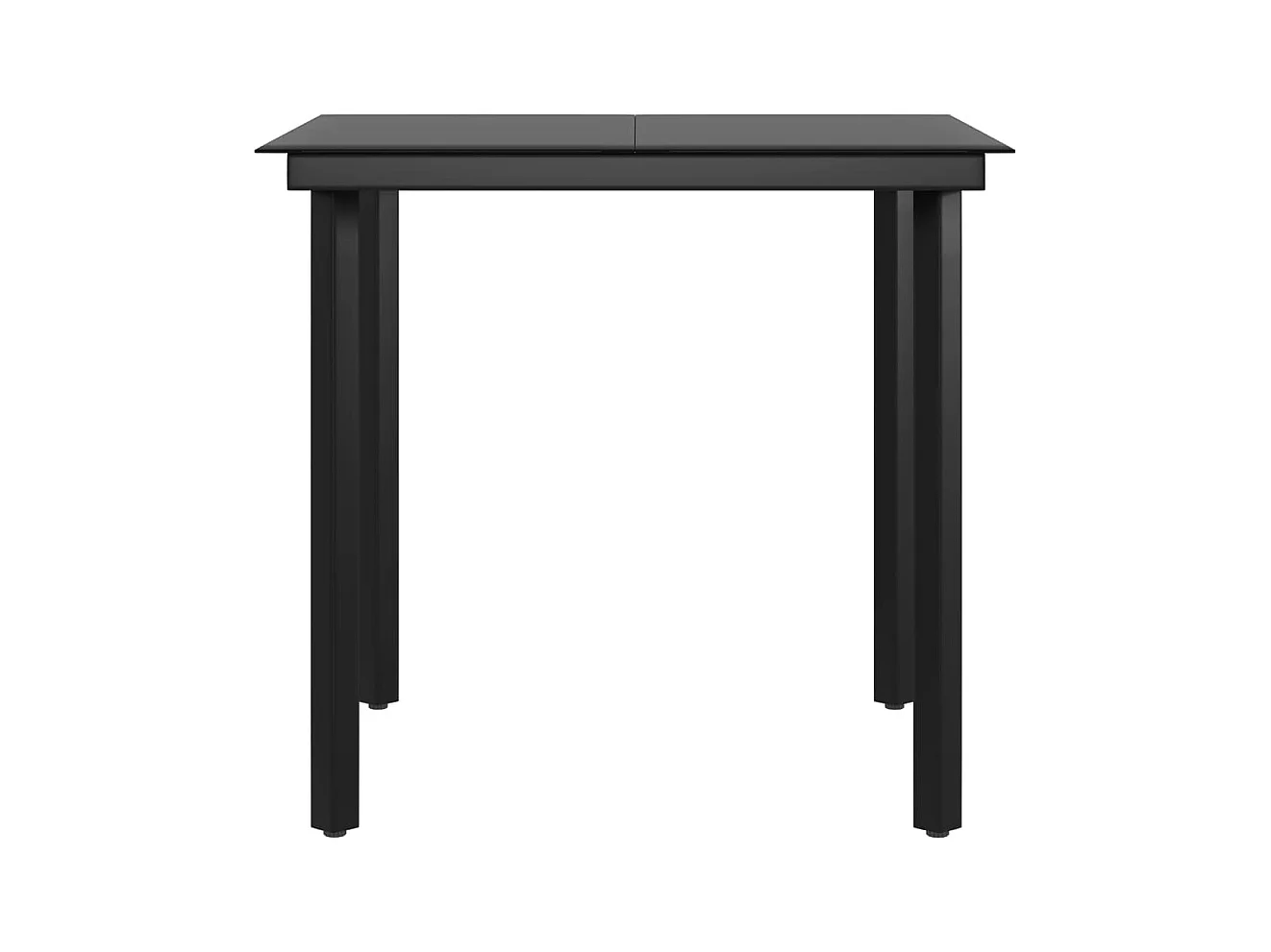 Mobile per sala da pranzo da giardino con cuscini 3 pezzi nero 02_0014599