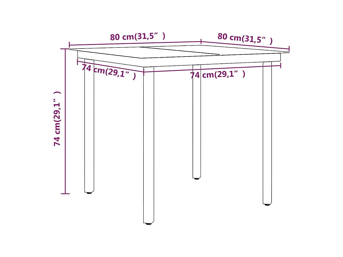 Mobile per sala da pranzo da giardino con cuscini 3 pezzi nero 02_0014599