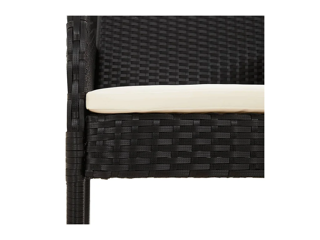 Mueble comedor de jardín de 9 piezas y cojines de resina tejida en negro 02_0014831