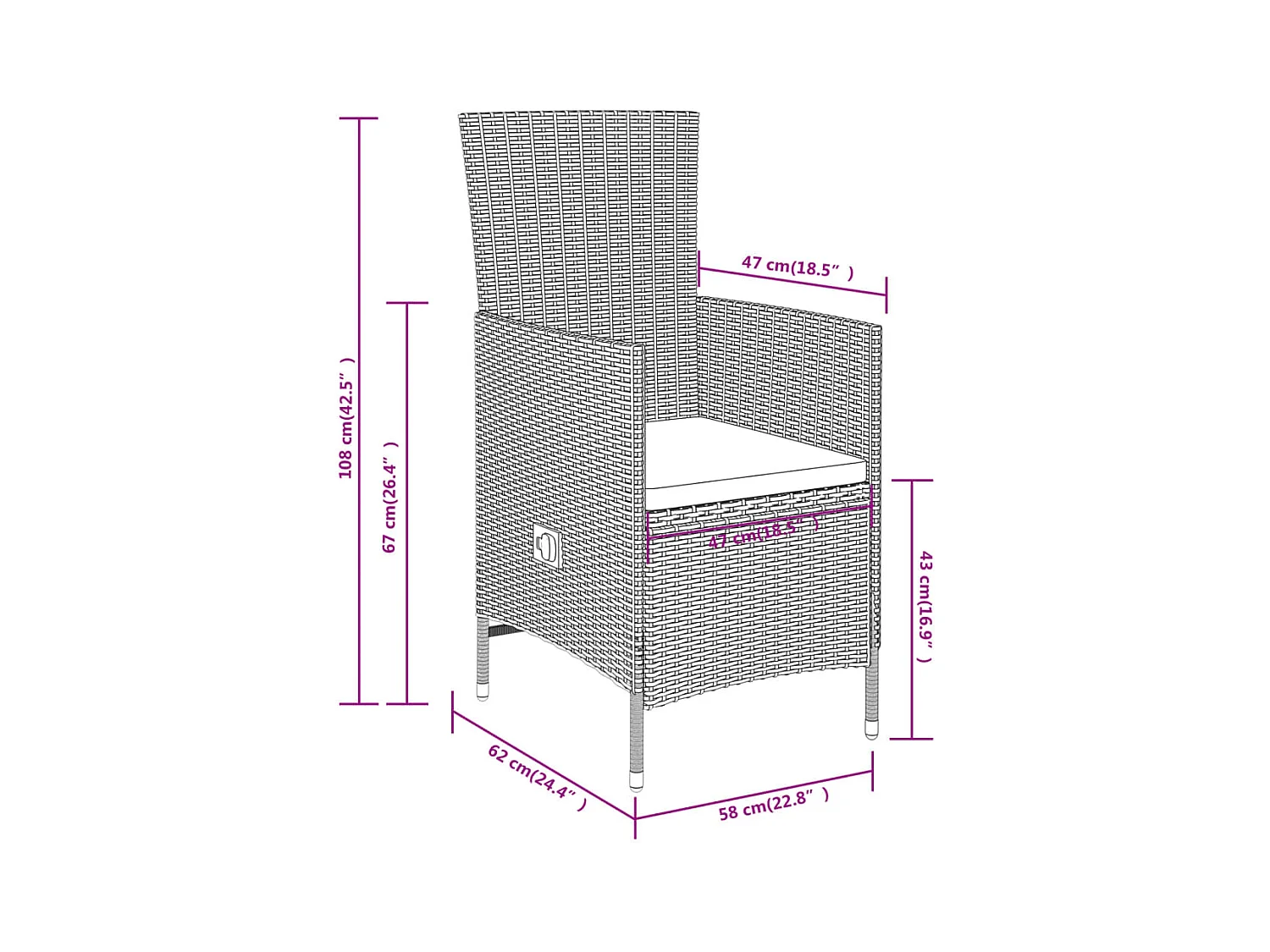 Ensemble de salle à beige 58 x 62 x 108 cm 02_0014173