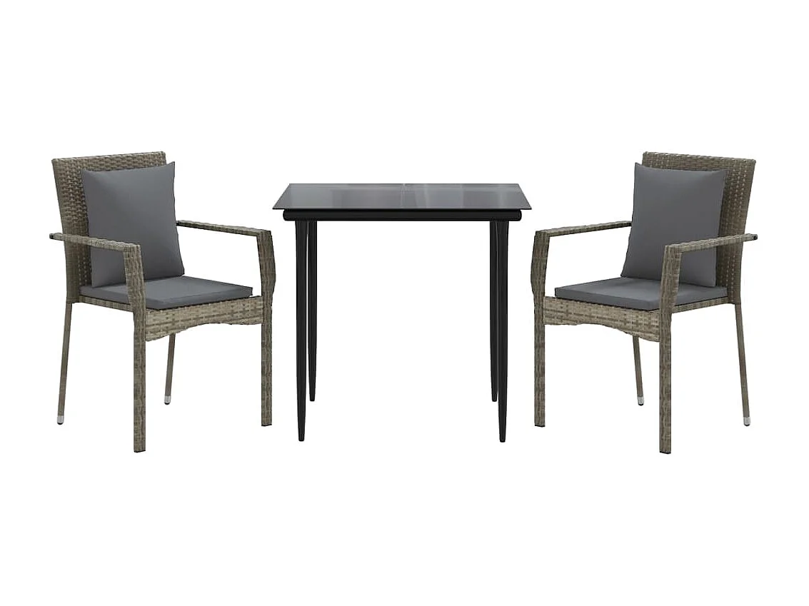 Mobilier à dîner de grise 59 x 53.5 x 88 cm 02_0014760