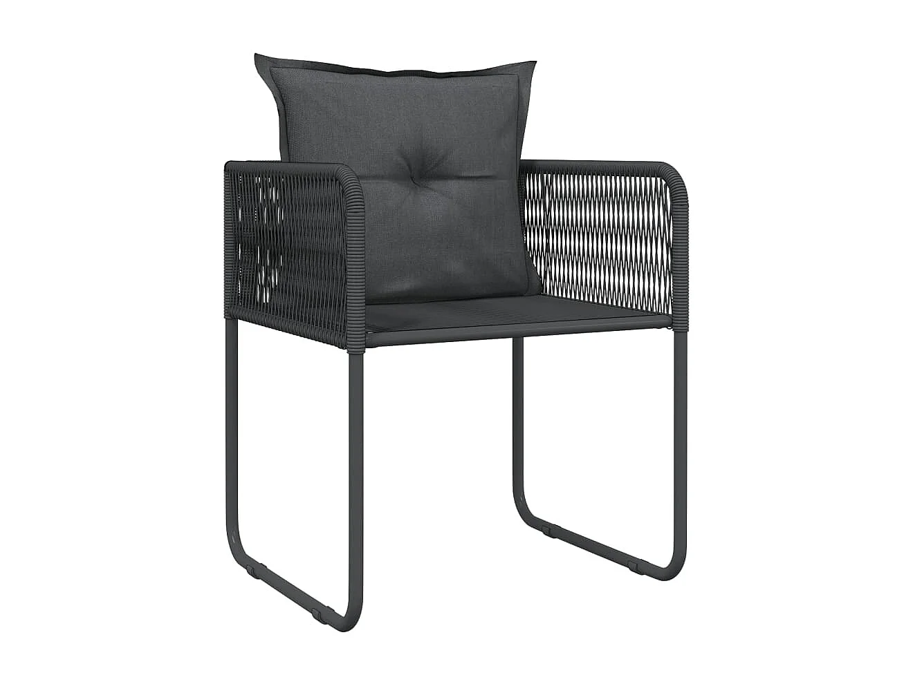 Set da pranzo da giardino con mobili da esterno da 9 pezzi nero 02_0014117