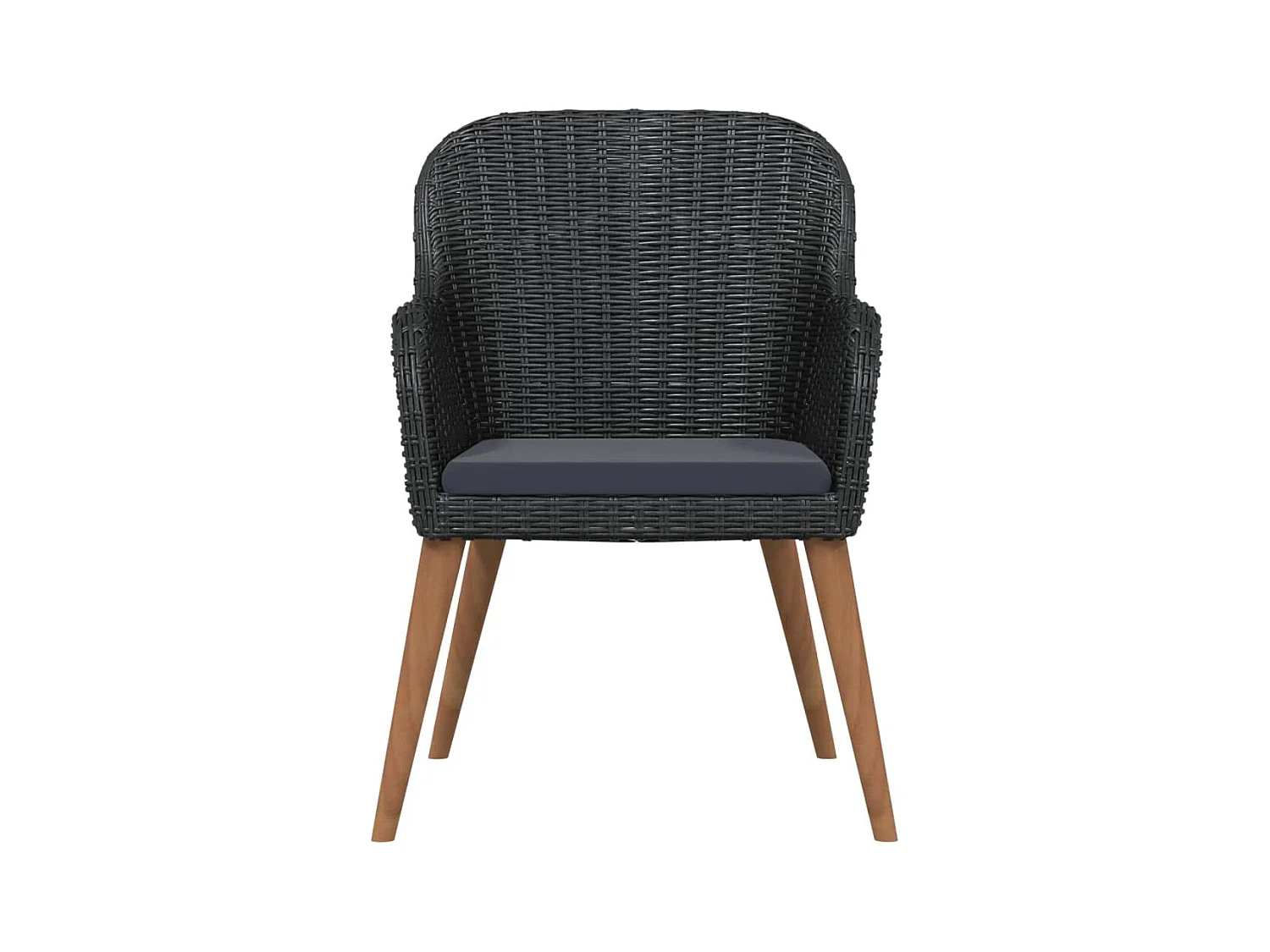 Conjunto de comedor de jardín de 3 piezas con cojines negro 02_0014600