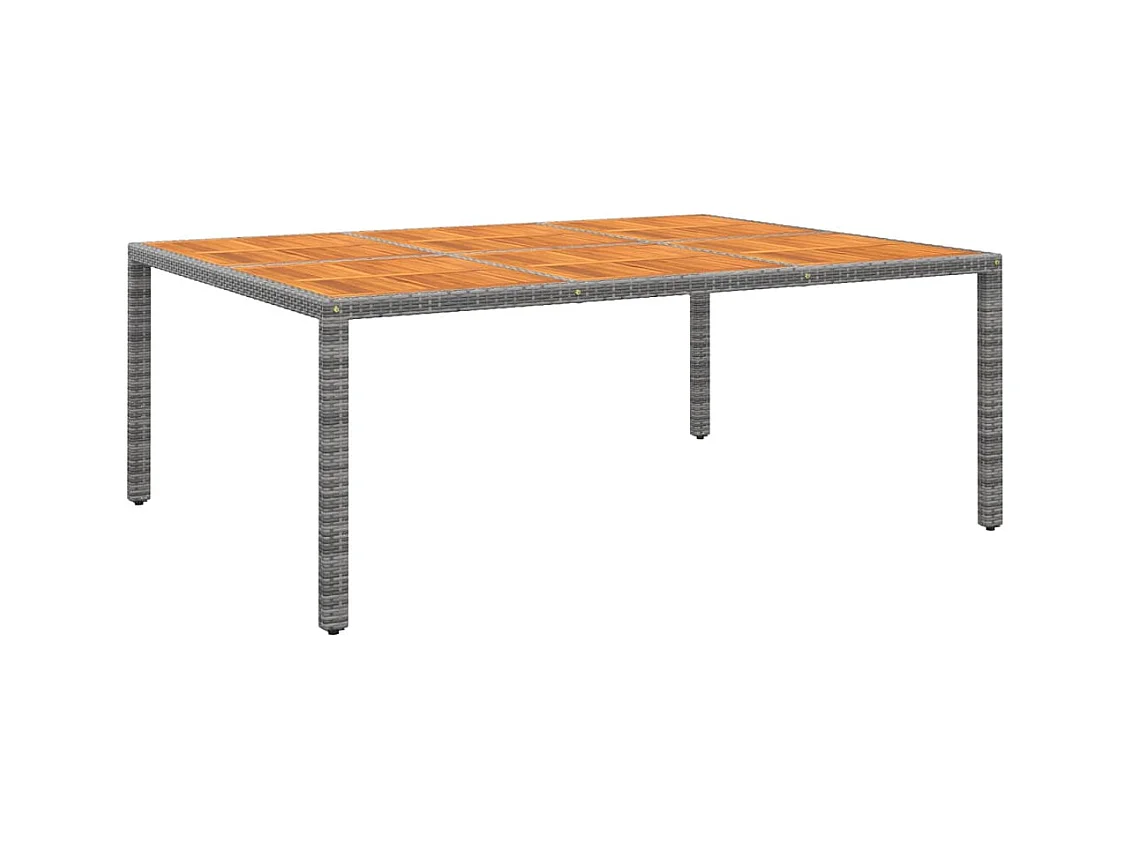 Móveis de jantar de jardim 11 peças de resina tecida cinza 02_0014741