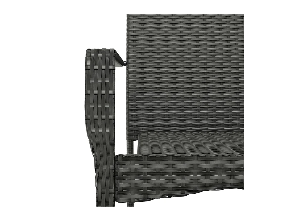 Conjunto de comedor de jardín de 9 piezas con cojines de mimbre negro 02_0014838