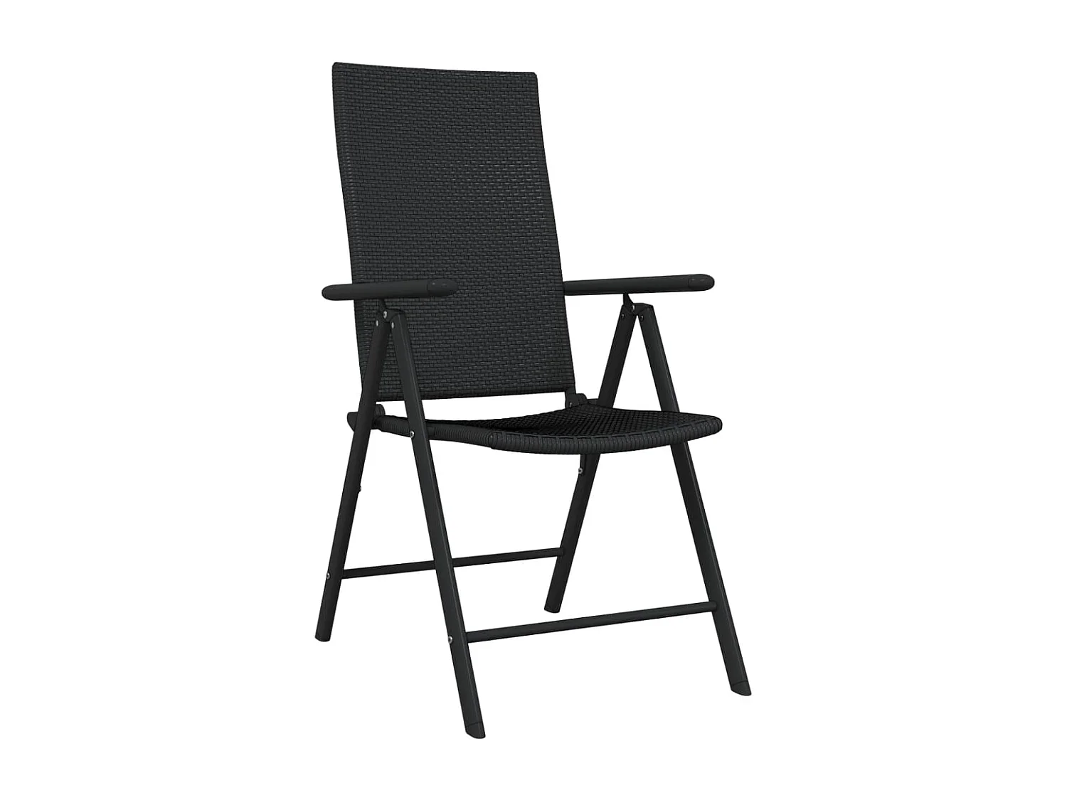 Set da pranzo da giardino con mobili da esterno 7 pezzi nero 02_0014031