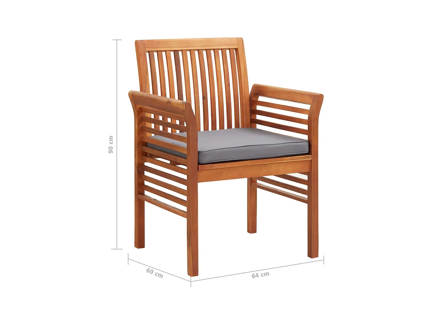 Mobilier à dîner d'extérieur 88 x 88 x 74 cm 02_0014648